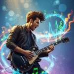 Boy playing Guitar Wallpaper