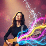 Girl playing Guitar Wallpaper