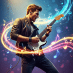 Boy playing Guitar Wallpaper