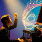 Boy playing Piano Wallpaper